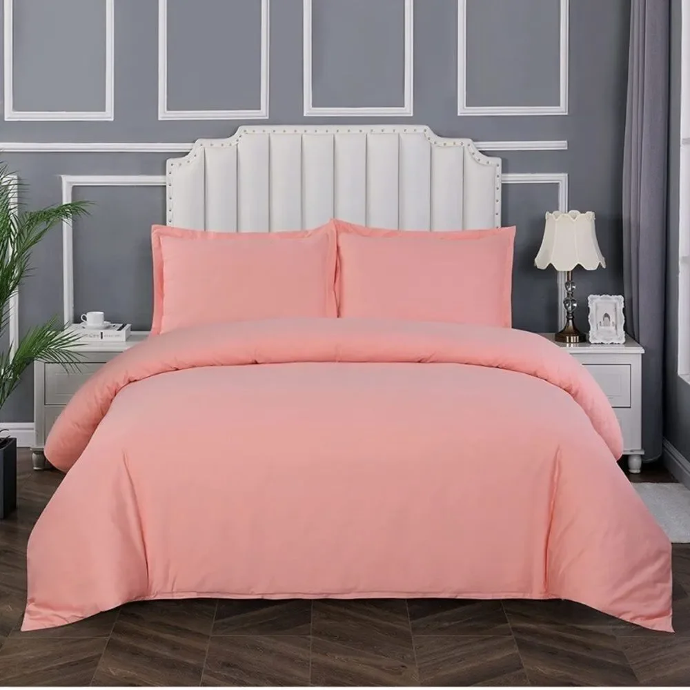 100% Cotton Duvet Cover Set,Ultra Soft with Zipper Closure & Corner Ties